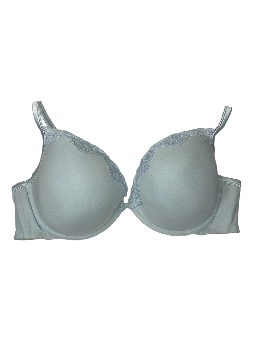 Cacique Light Blue Lace-Trim T-Shirt Bra 42DD